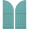 Ekena Millwork Americraft 6-Board (2 Batten) Wood Joined Board-n-Batten Shutters w/ Arch Top, ARW101BQ621X77PTH, PR ARW101BQ621X77PTH - alternate 1